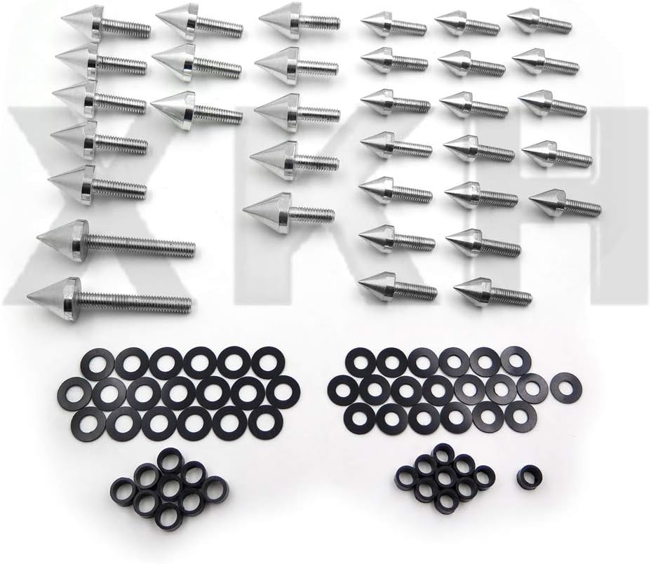 Aluminum Fairing Bolt Kit Body Compatible with 1999-2007 Suzuki Hayabusa GSXR 1300 Silver [B07M65HTLY]