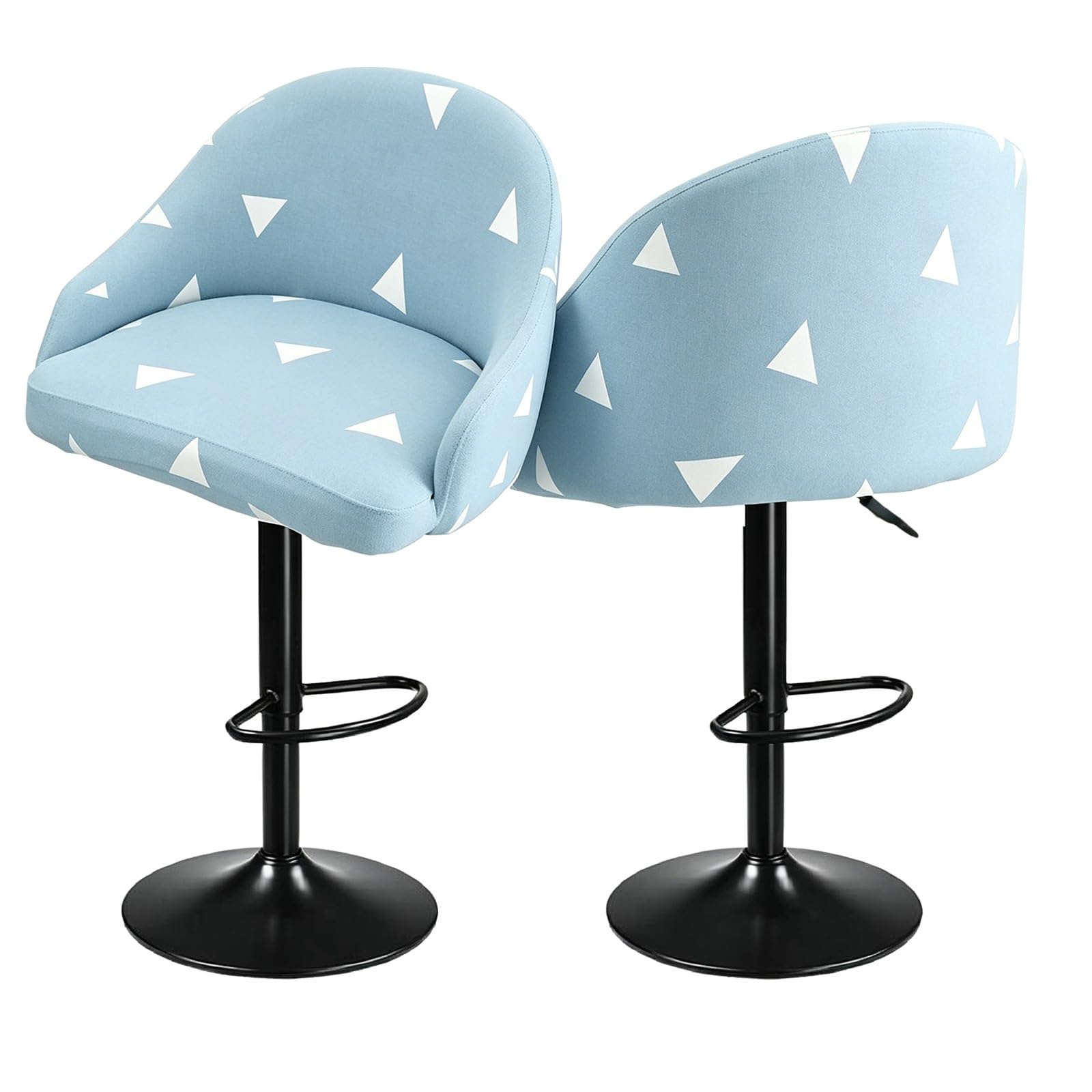 Bar Stools Cover,Short Back Chair Cover, Swivel Chair Slipcovers With Back, Stretch Bar Stool Chair Slipcovers With Round Backs Arms Curved Accent ,Counter Bar Stool Cover For Armchair,Kitchen Island(