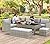 YITAHOME 6-Piece Patio Furniture Set, All-Weather Wicker Outdoor Sectional Sofa with Lift-Top Table & Ottoman, Patio Conversation Set for Deck, Backyard, Porch - Gray Gradient