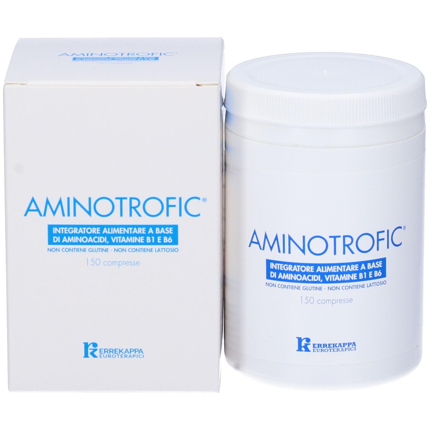 Errekappa Euroterapici - Aminotrofic® Integratore Alimentare 150 Compresse a Base di Aminoacidi Essenziali EAA, Ramificati e Vitamine Supplemento Nutrizionale Carenza Proteine, con Vitamina B 1 e B6