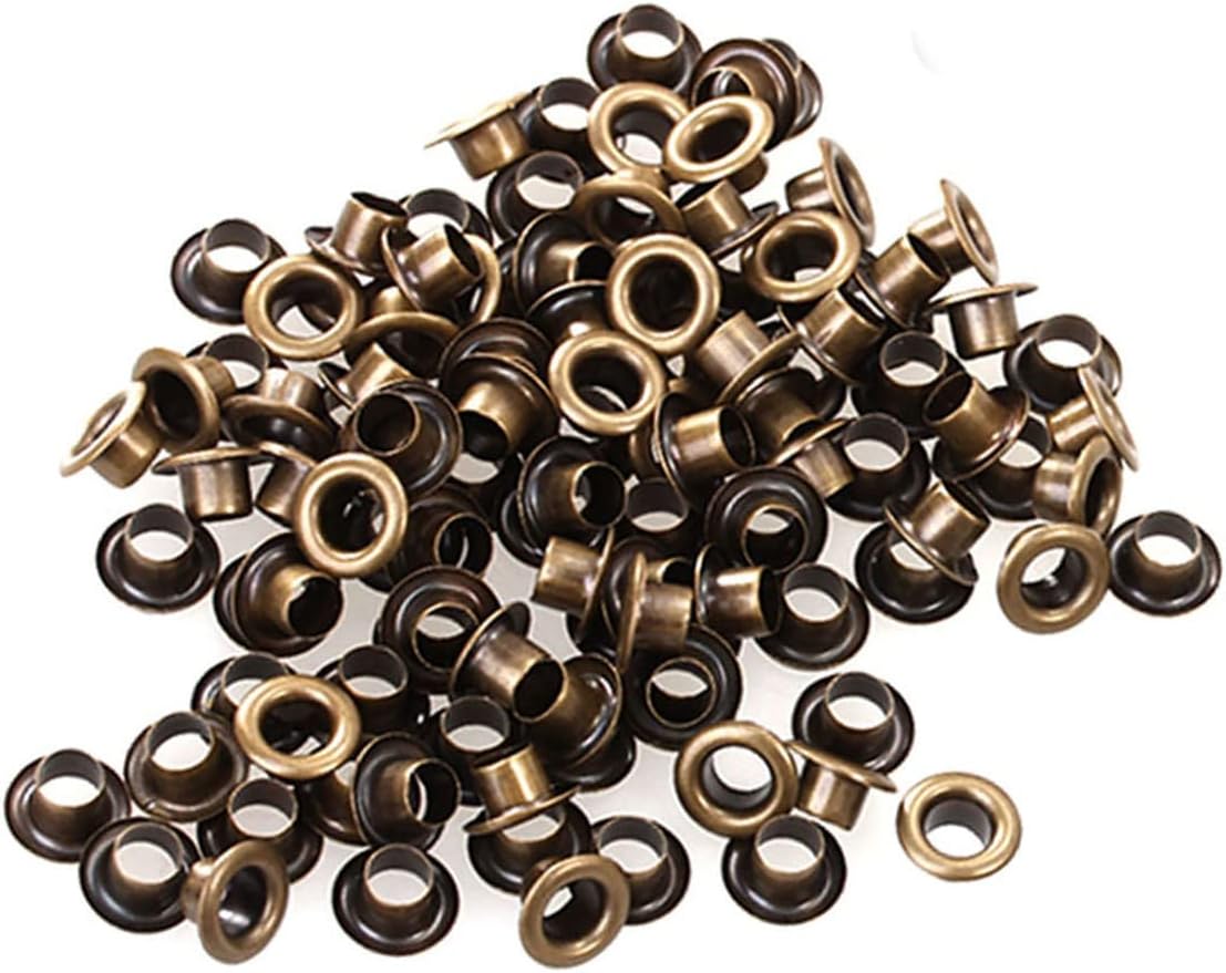 ECYC Ltd 200Pcs 1.5mm Tiny Grommets Eyelets Round Metal Eyelets, Self Backing Eyelet Holster Eyelets for Repair and Decoration Clothes, Shoes, Leather, Canvas, Belt, Tag, Scrapbooking, DIY Craft
