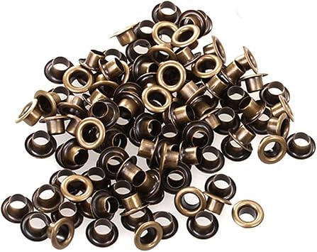 ECYC Ltd 200Pcs 2.5mm Tiny Grommets Eyelets Round Metal Eyelets, Self Backing Eyelet Holster Eyelets for Repair and Decoration Clothes, Shoes, Leather, Canvas, Belt, Tag, Scrapbooking, DIY Craft