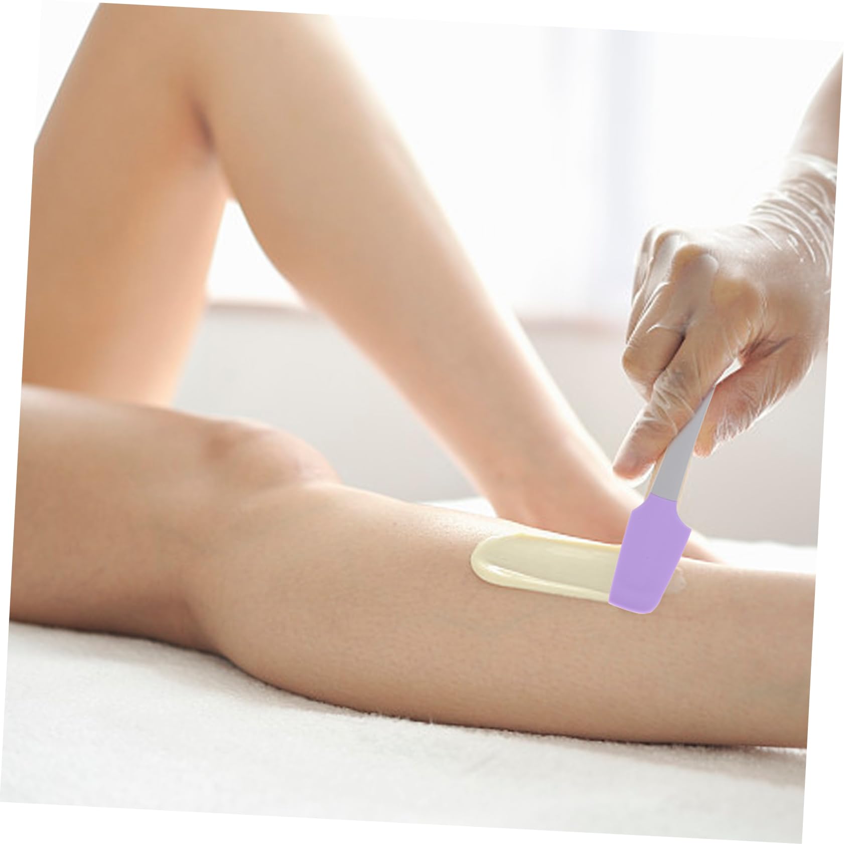 NOLITOY Portable Wax Applicator Set 4pcs Waxing Sticks Spatulas for Hair Removal