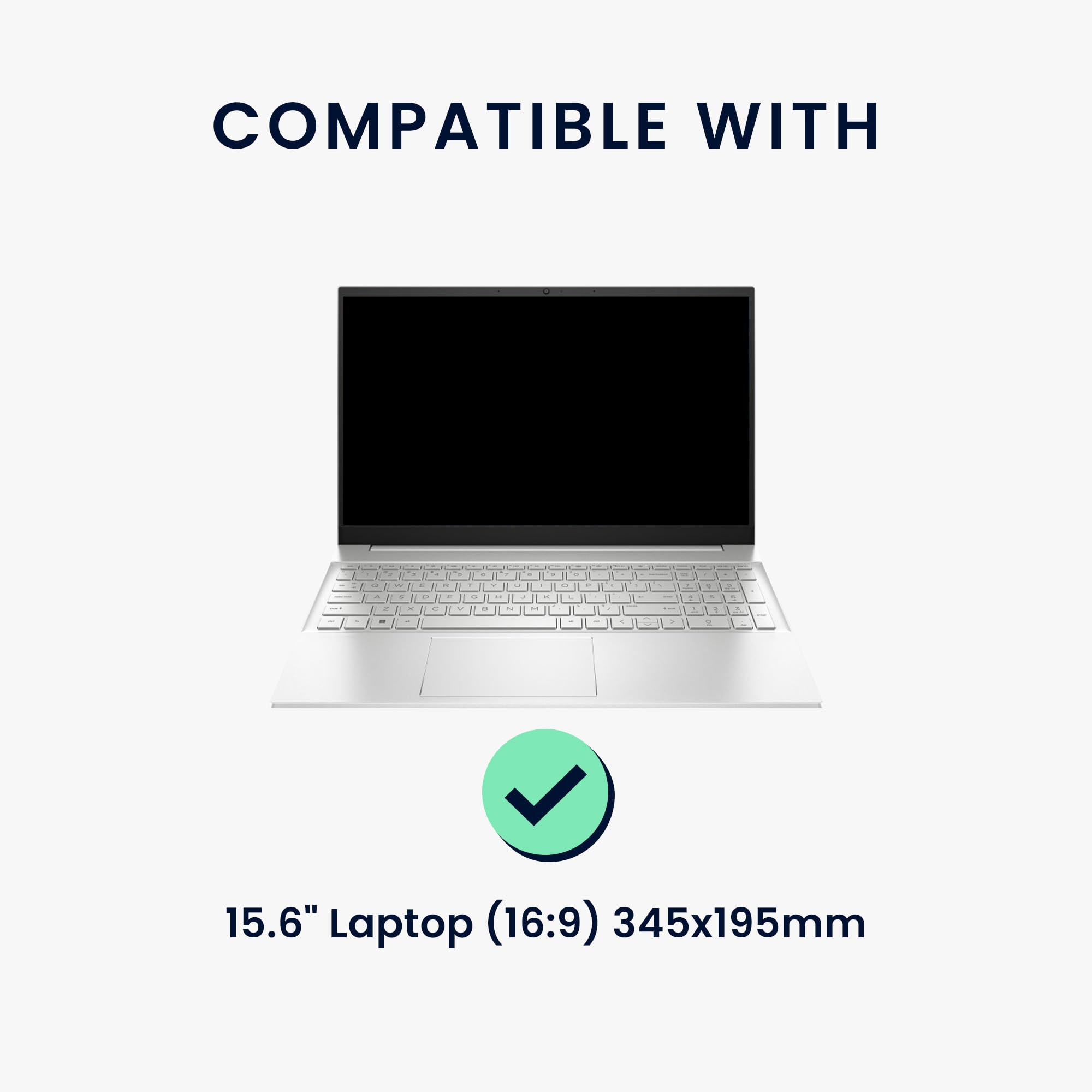 kwmobile Pellicola Privacy per 15.6" Laptop (16:9) 345x195mm - Privacy Screen per Laptop - Filtro Schermo Protettivo Rimovibile - Filtro Anti Luce Blu