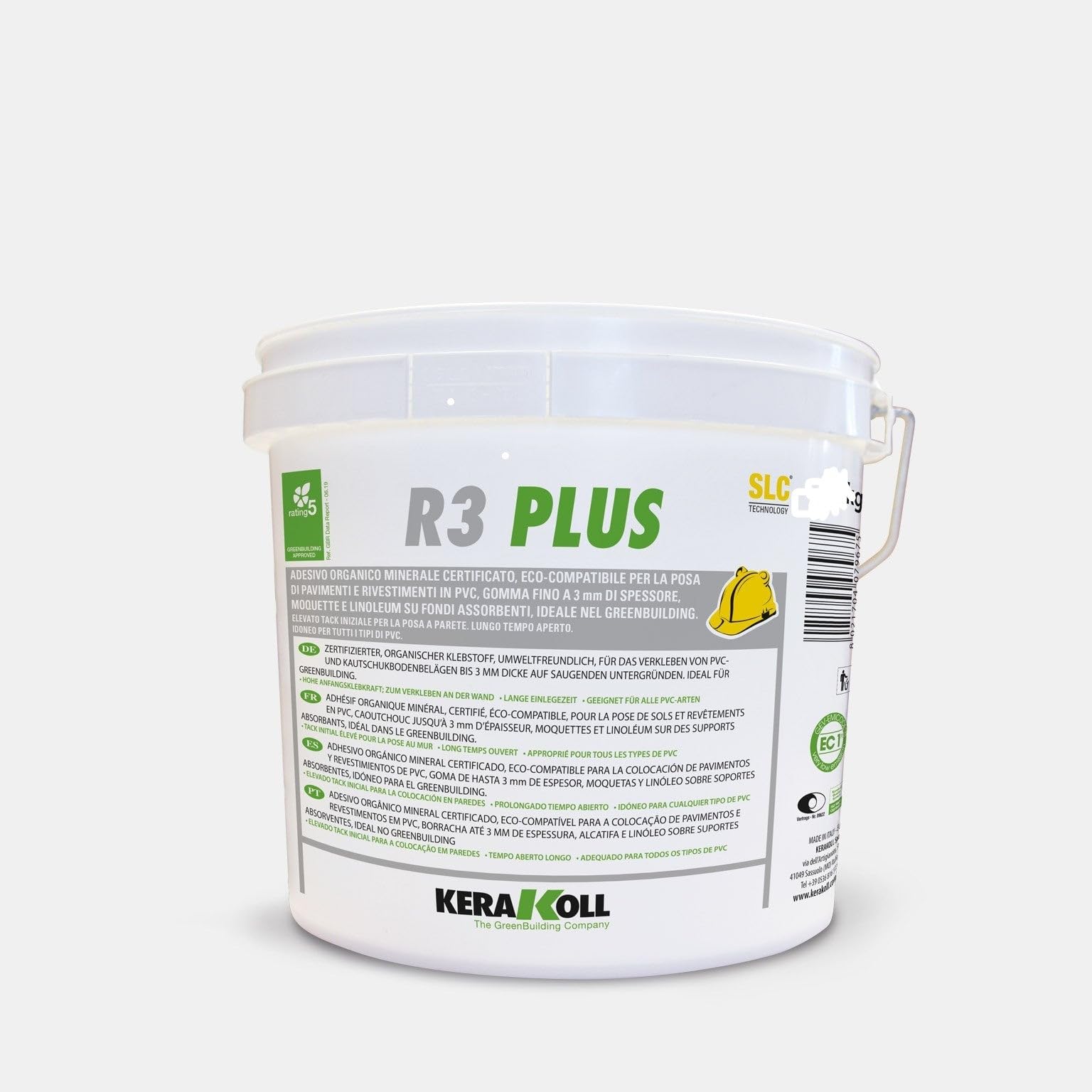 Kerakoll R3 Plus 5 Kg - Adesivo organico per resilienti e tessili