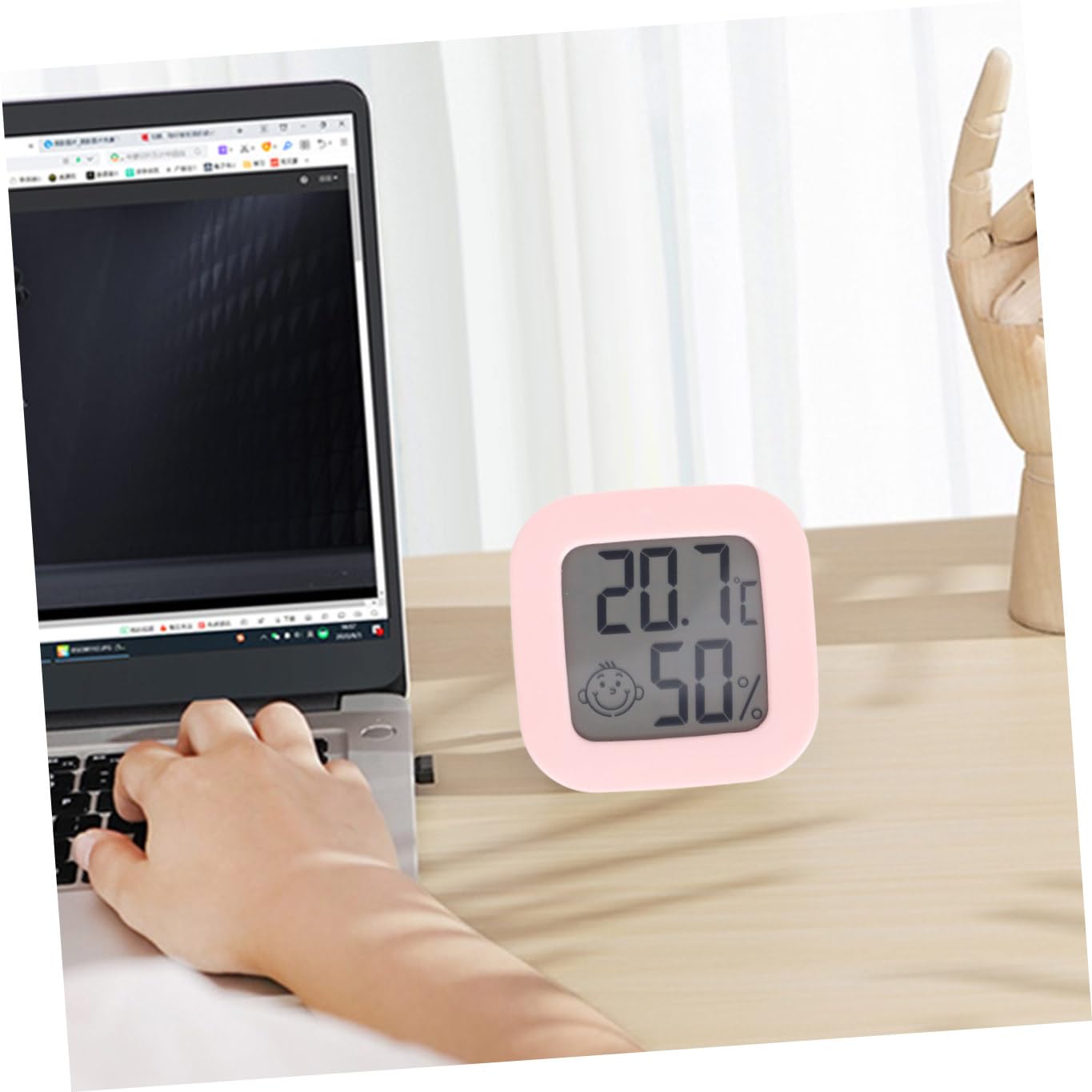 Abaodam 2 Ensembles Thermomètre Hygromètre Numérique Moniteur De Jauge D'humidité Hygromètre Électrique Hygromètre Pour Chambre De Bébé Abdos Couleur Aléatoire 4 Pièces * 2