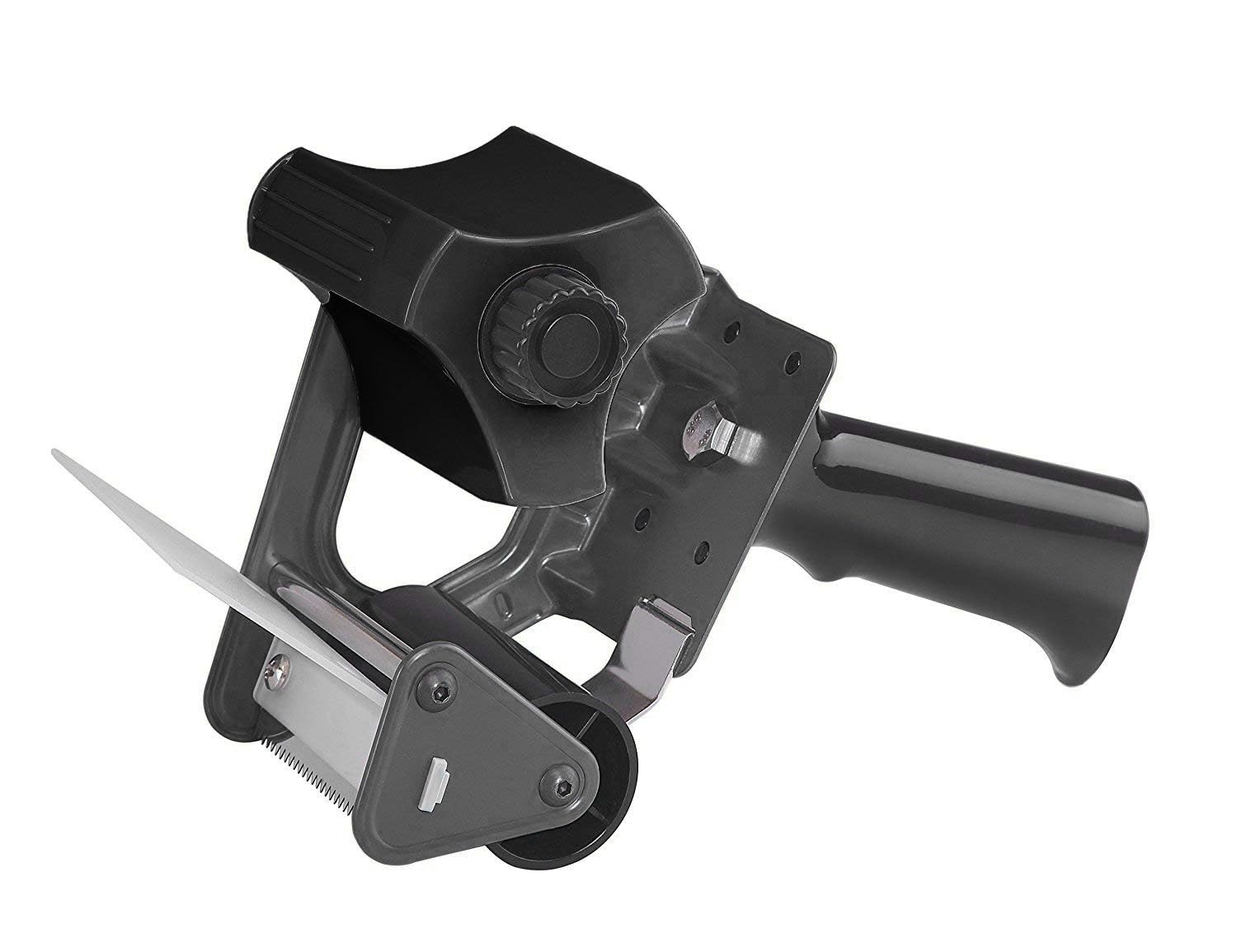 JMS we create smile - Tape Dispenser Gun | 3 Inch Wide | Grip One Handle Heavy Duty Parcel | General Use Moving Homes Office School Easily Seal Your Parcels and Boxes (Black)