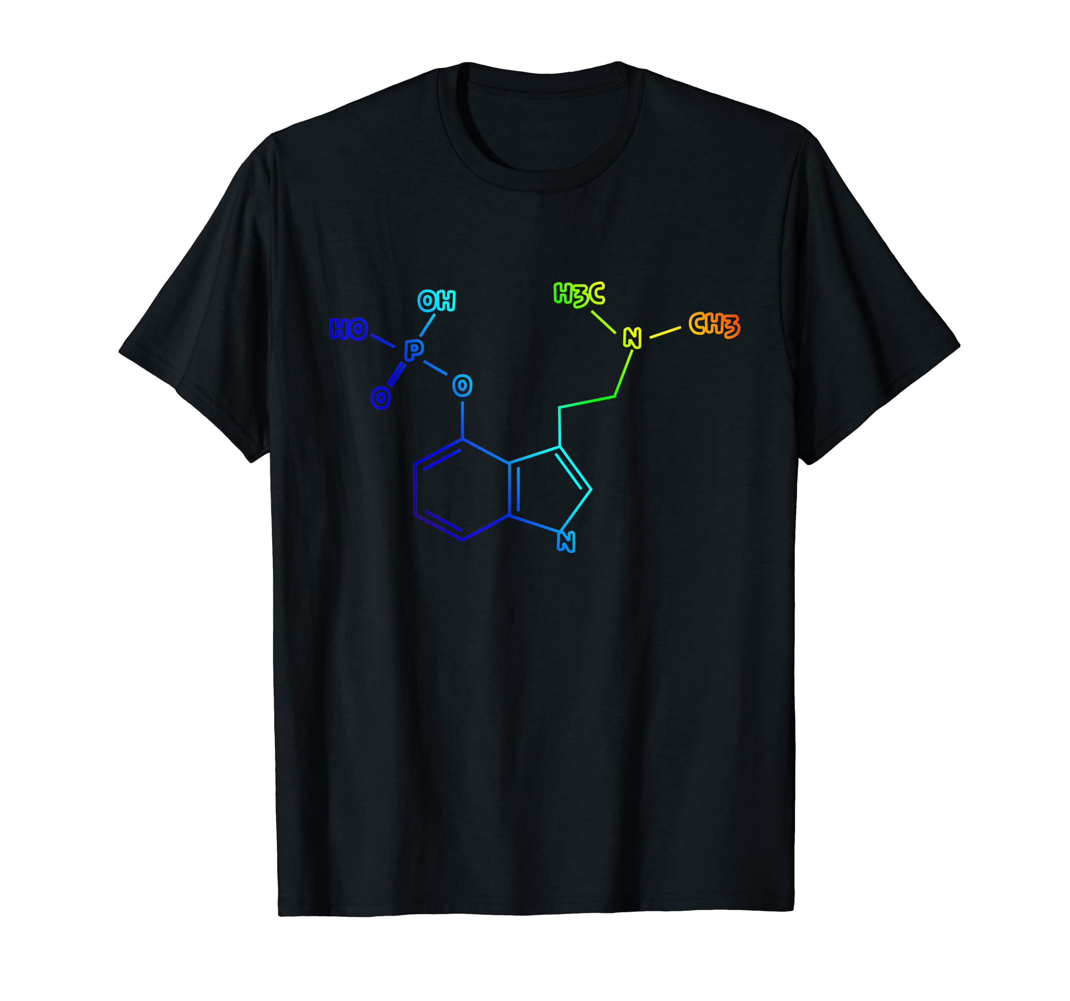 TriptaminePsilocybin Molecule Psychedelic T shirt T-Shirt