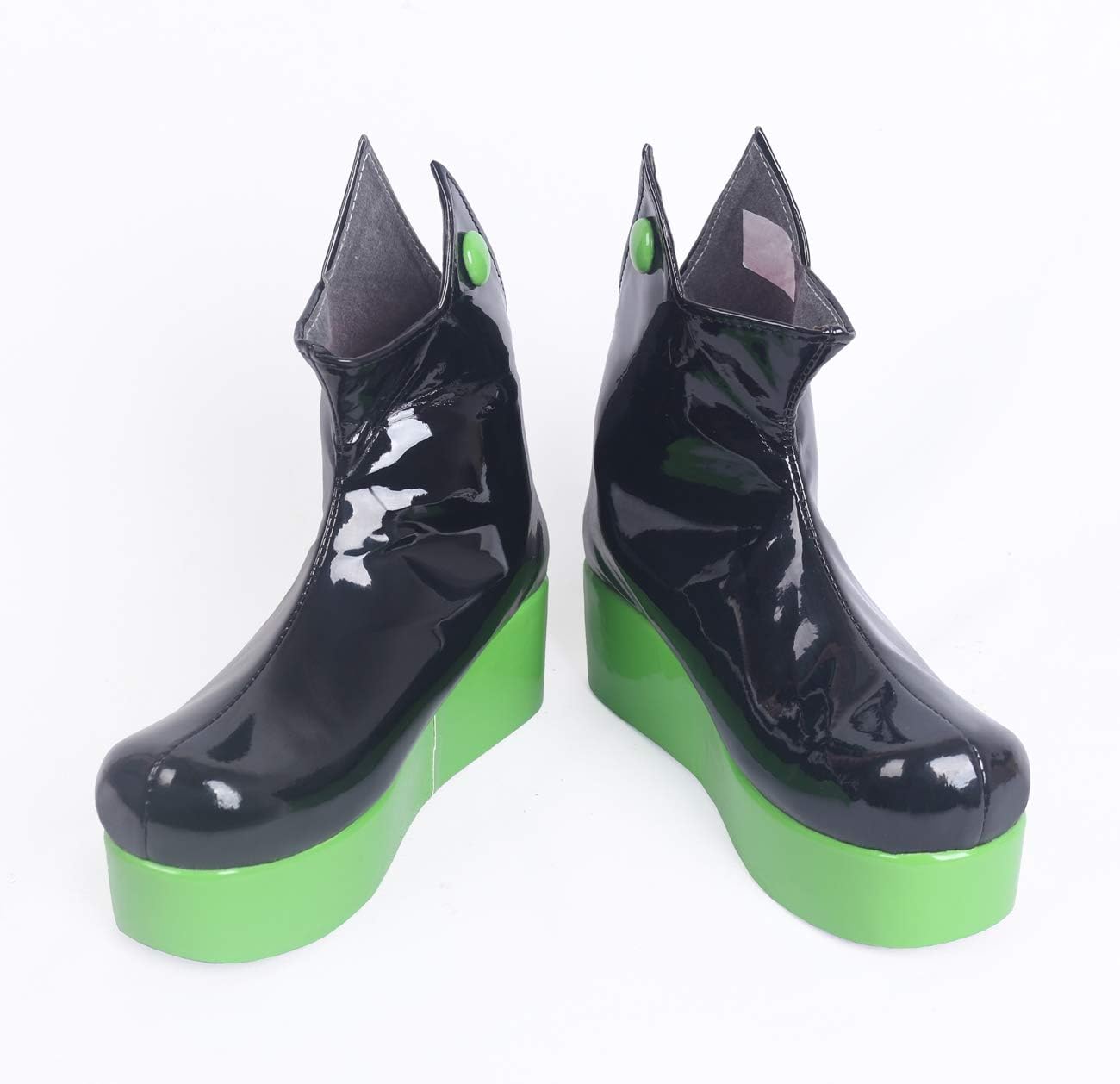 Black Shoes with Green Soles Cosplay Platform Ankle Boots S008