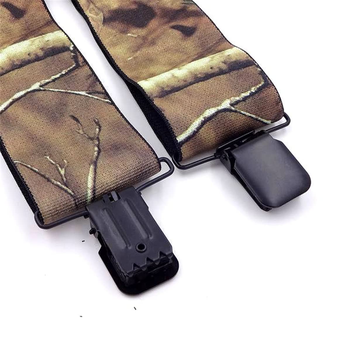 Bretelle da Uomo, Bretelle Regolabili con Clip Resistenti e Larghezza 2 Pollici da Uomo, Colore Mimetico(with Clips)