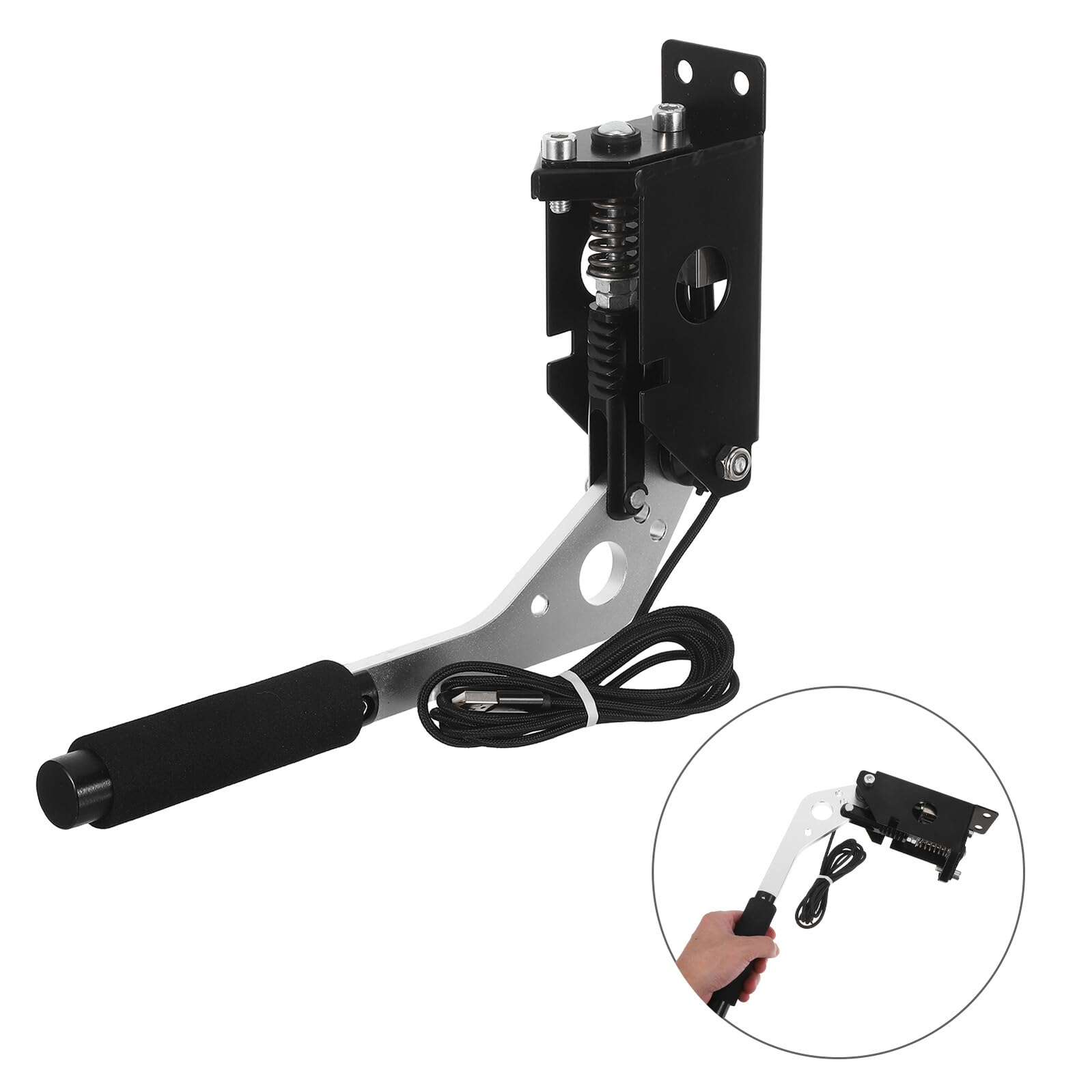 Gadpiparty Hydrauliczny Długi Drążek Ręcznego Hamulca USB Do Gier Wyścigowych Precyzyjny System Hamulca Awaryjnego Do Driftu Kompatybilna z Komputerami Win