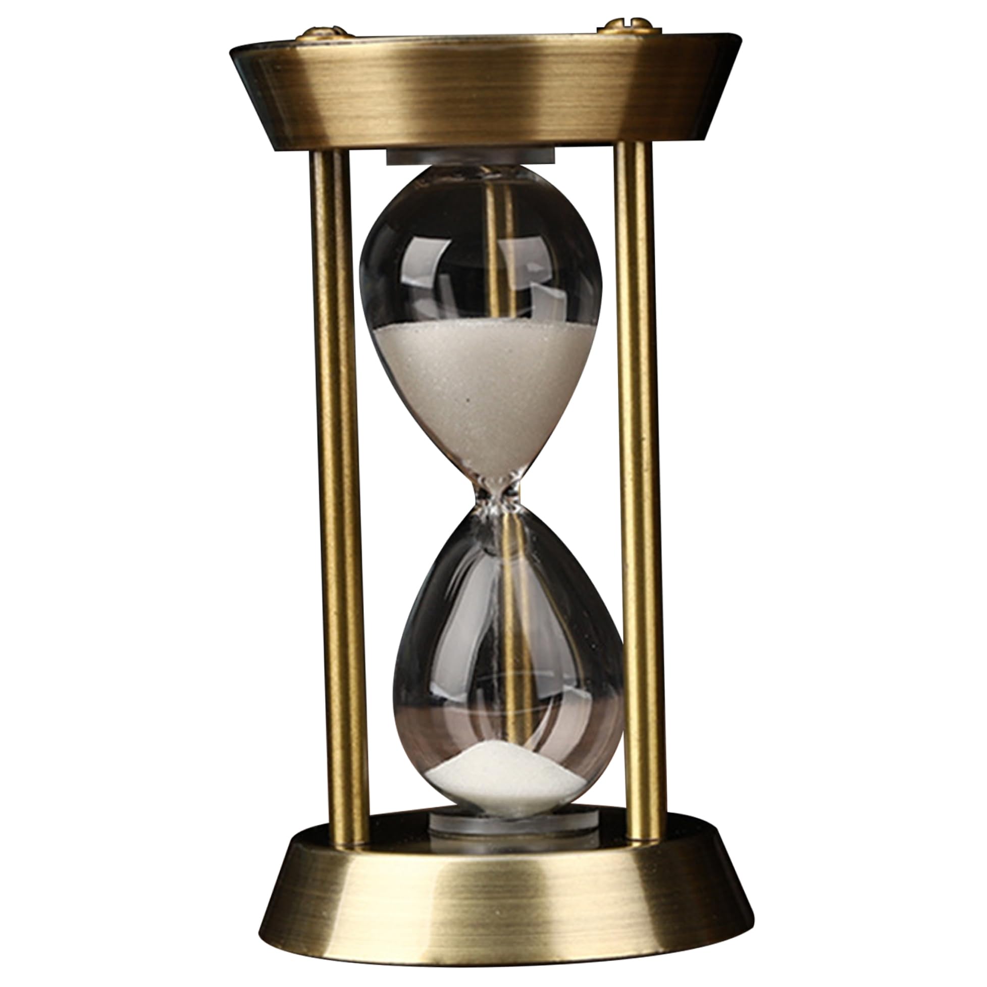 Sablier précis 3 minutes laiton montre de sable blanc horloge décorative de table et meuble