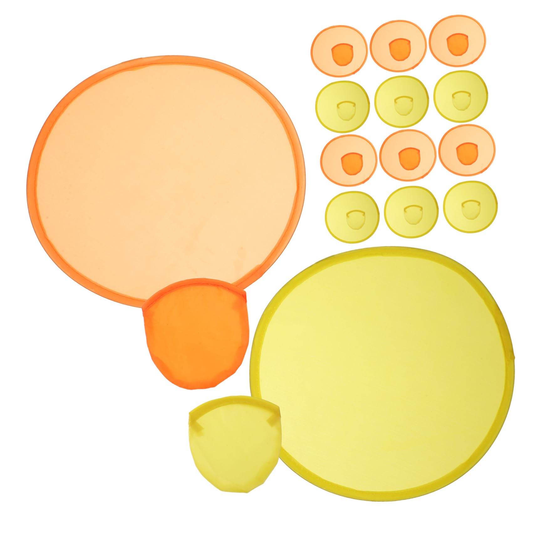 WHAMVOX 16Pcs Educational Flying Disc Lightweight Sports Flying Plate for Camping Picnics Outdoor Activities Random Colors for Hands Development