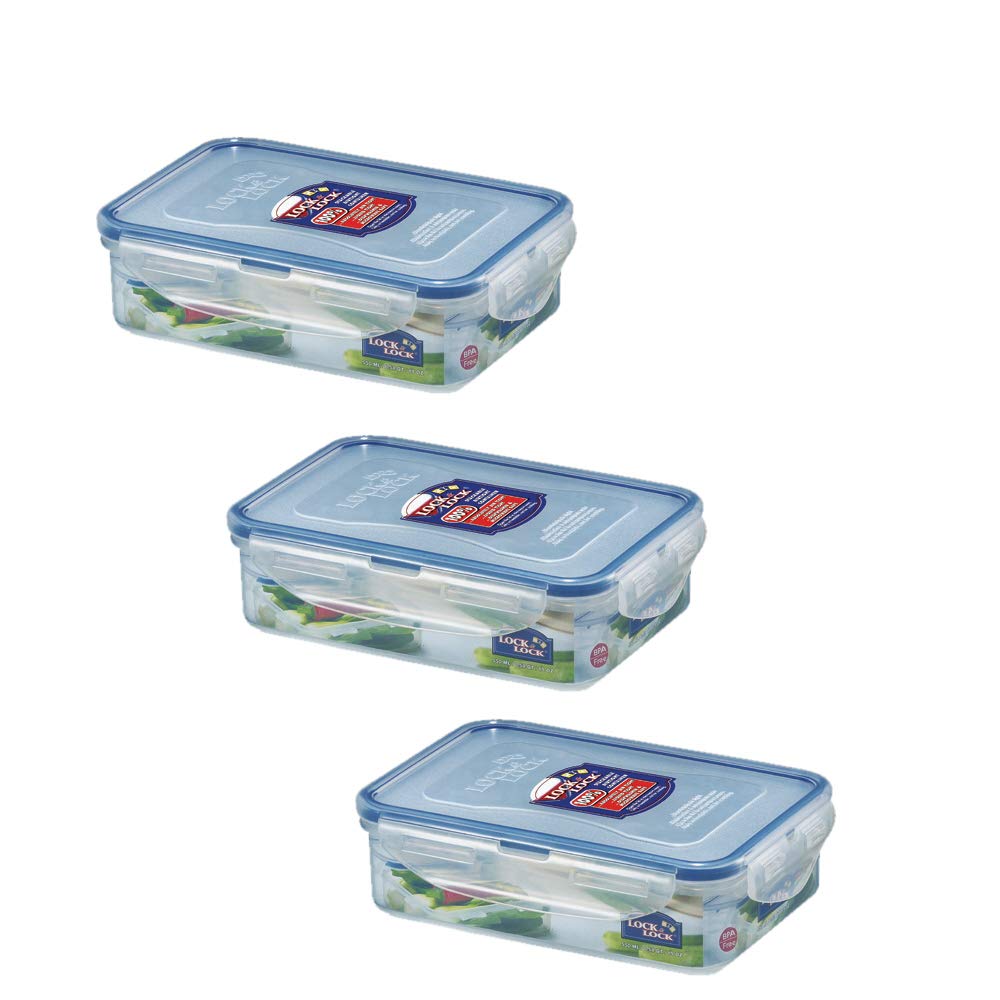 3 X & Preservation Lock - Rectangular Box HPL815 550ml