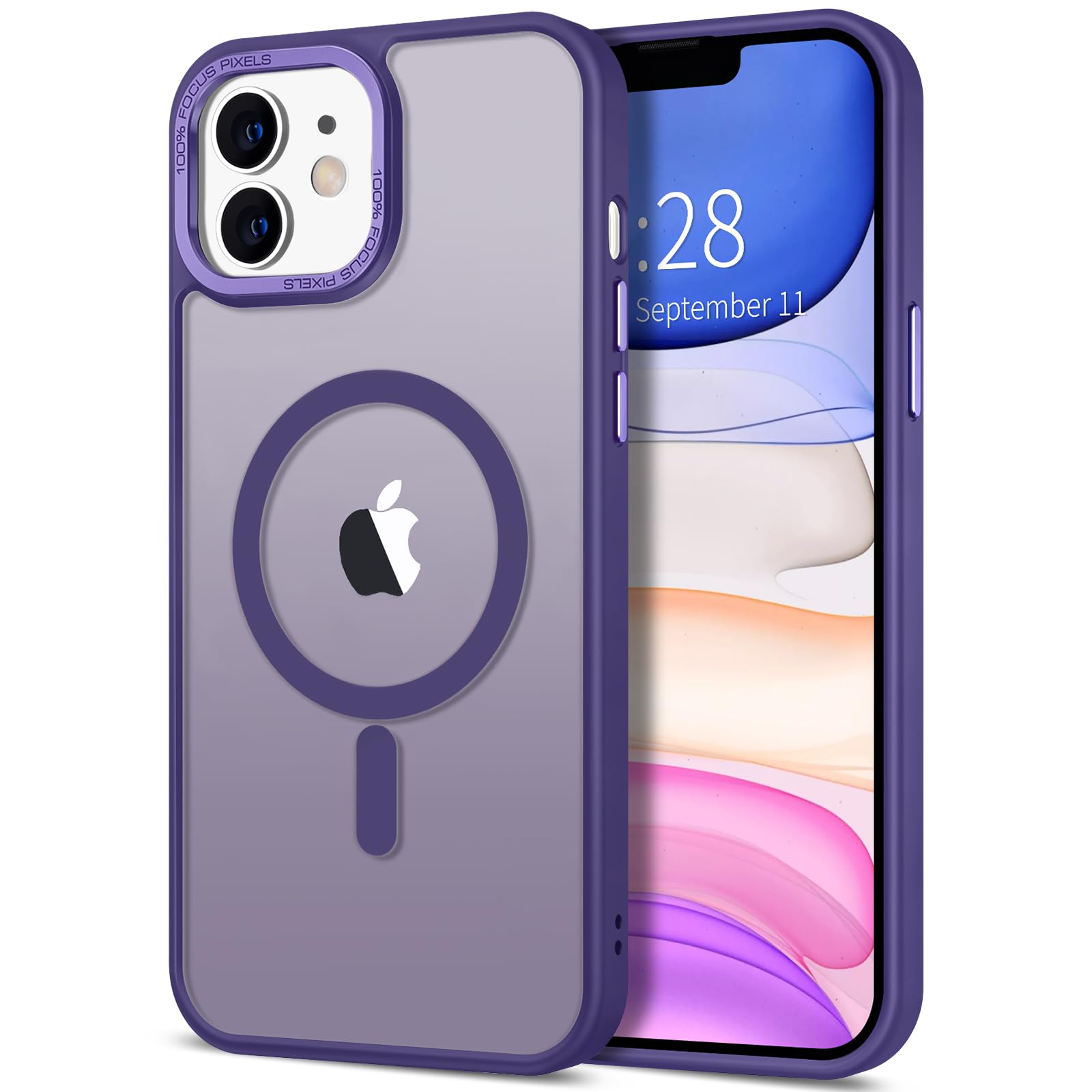 Hython Case for iPhone 11 Case Magnetic Translucent Matte Phone Cases 6.1" [Compatible with MagSafe] Thin Slim Fit Shockproof Bumper Hard Protective