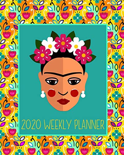 2020 Weekly Planner: 12 month, 52 week planner, featuring a week to an opening. Crisp clean layouts for easy life organization. Year 2020 Calendar ... time management. Frida Kahlo Design image 3