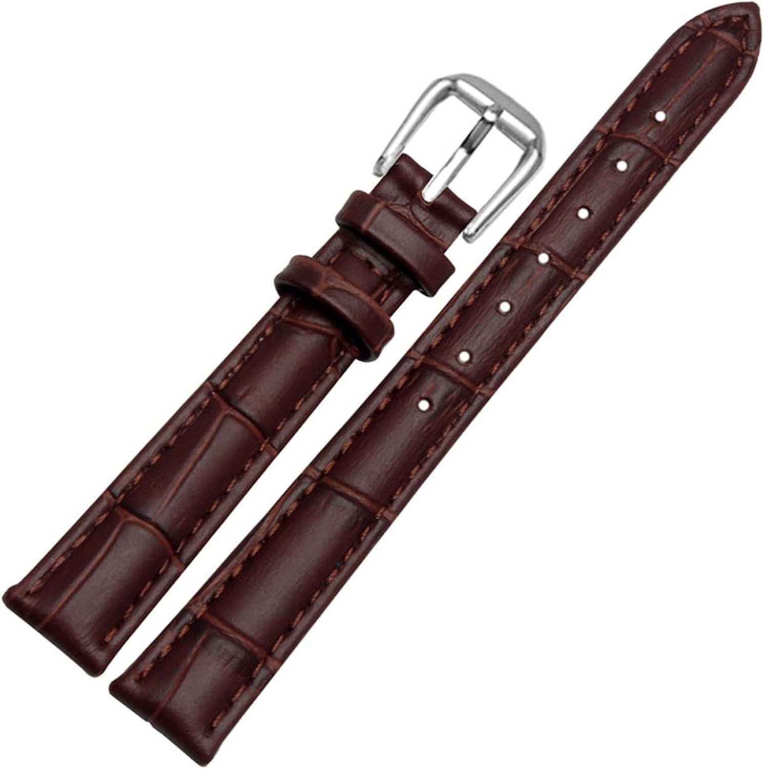 for Girls and Student Crocodile Grain Band 10 12 14 16 18mm Black Brown red White Blue Strap