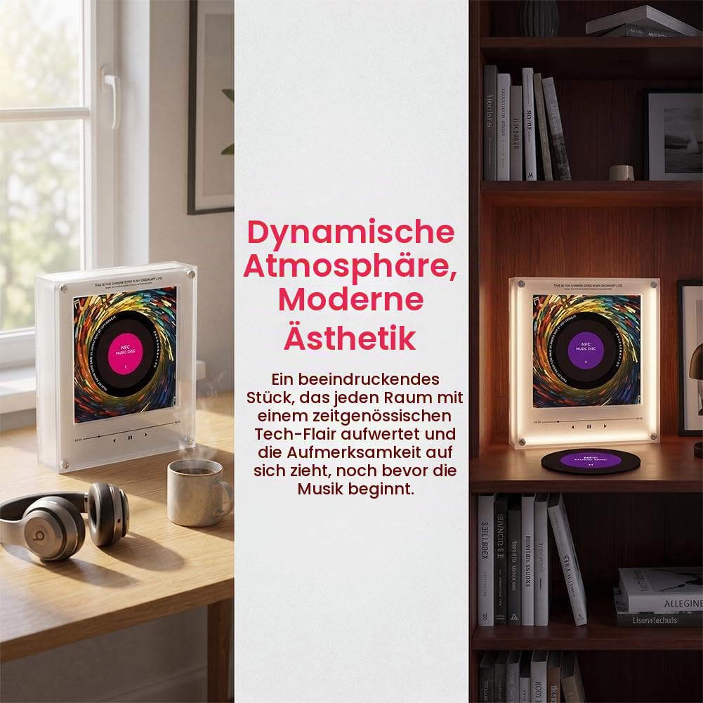 Magnetischer Kühlschrankmagnet, NFC-Induktionslautsprecher, singender Kühlschrankmagnet, 9 Stück, benutzerdefinierte Musik-Kühlschrankmagnete, intelligente programmierbare Sound-Aufkleber, spielt Ihr