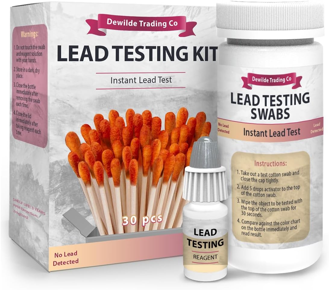Lead Testing Kit - Lead Paint Test - 30 Test Swabs for Paint and Dishes