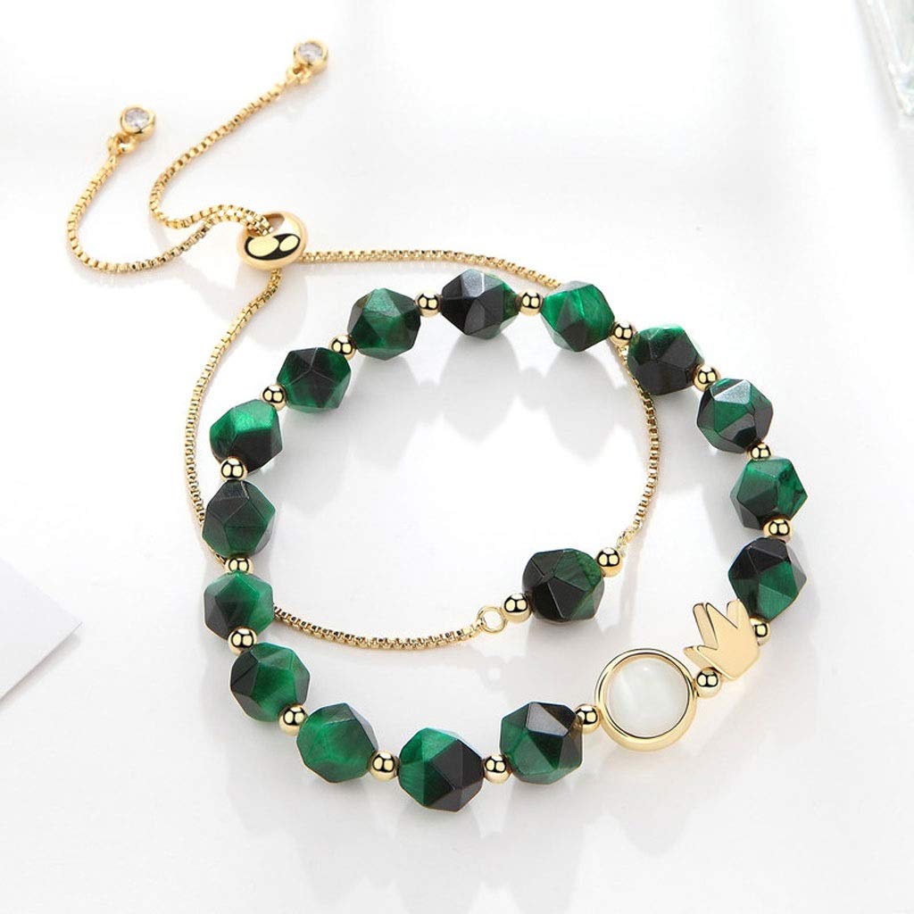 Bracelet Bracelet Female Simple Personality Jewelry Girl Heart Red Bracelet Sen Department of Girlfriends Accessories Romantic Birthday Gift Women (Color : Green) (Green b)
