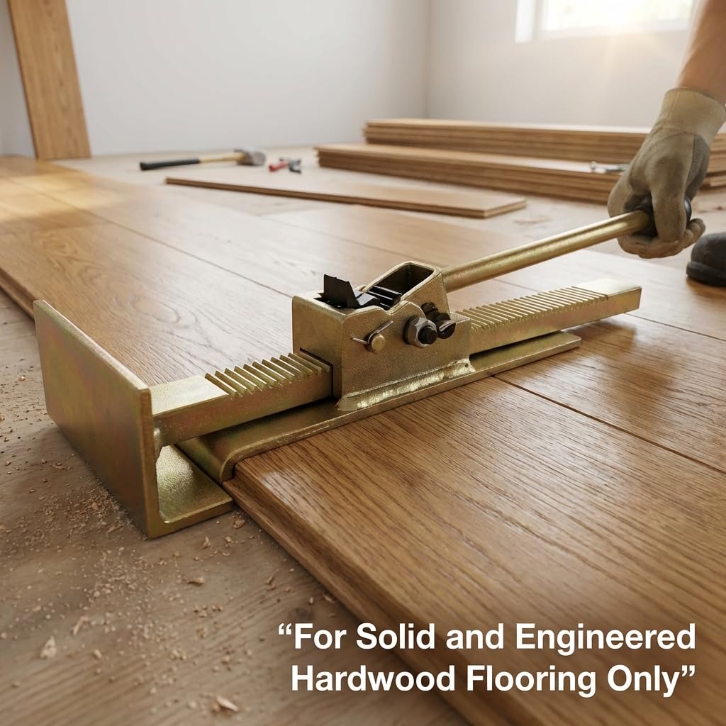 QWORK Martinetto professionale per pavimenti in legno duro e strumento di posizionamento per raddrizzare e installare pavimenti in legno