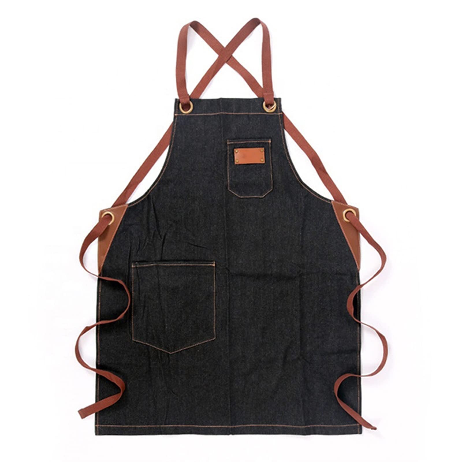 Grembiule di Jeans Grembiule da Barbiere Regolabile Grembiule da Barbecue Moda Grembiule da Uomo Coreano Grembiuli