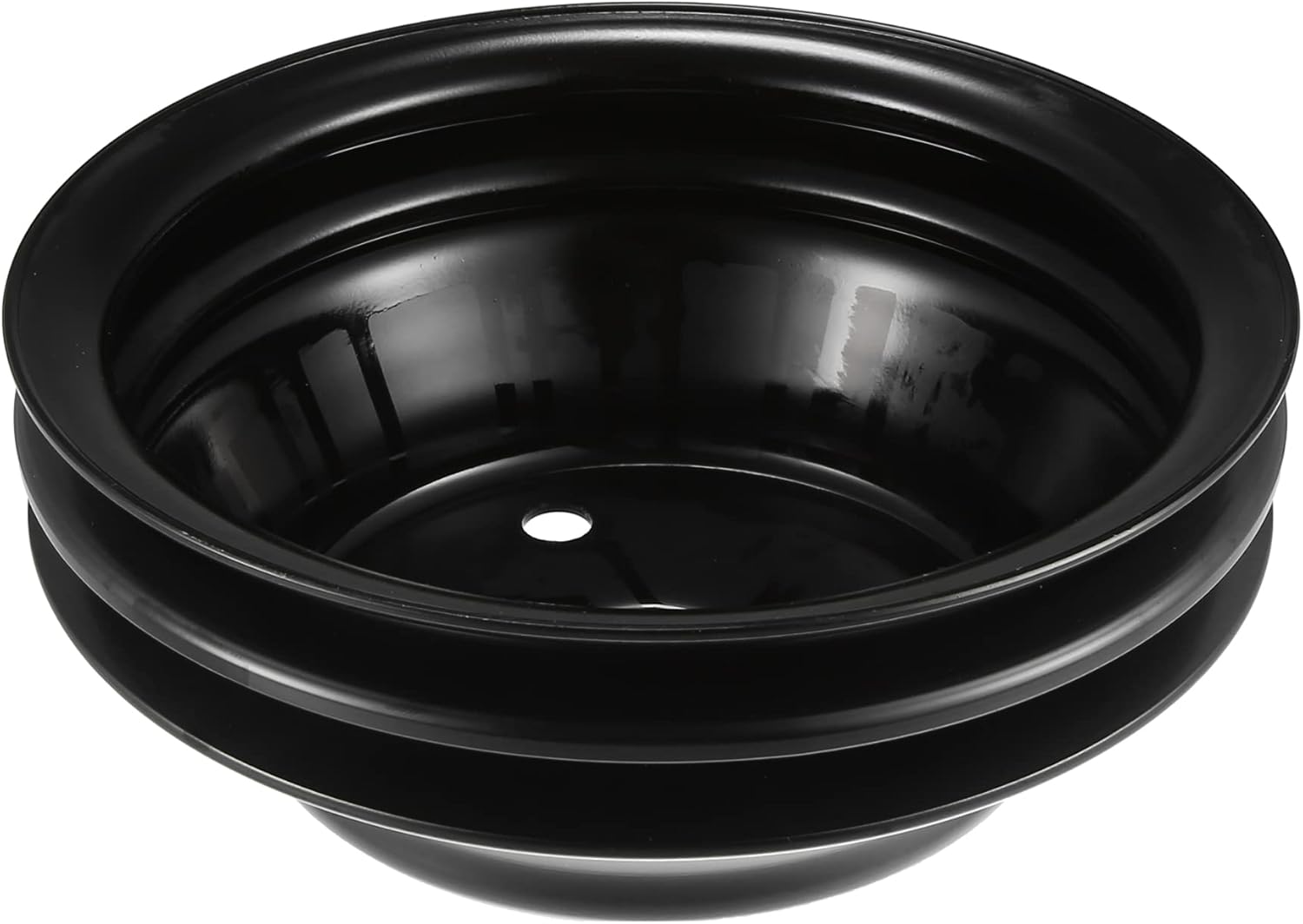 X AUTOHAUX Metal Crankshaft Pulley Double Groove Power Steering Pump Pulley Keyway