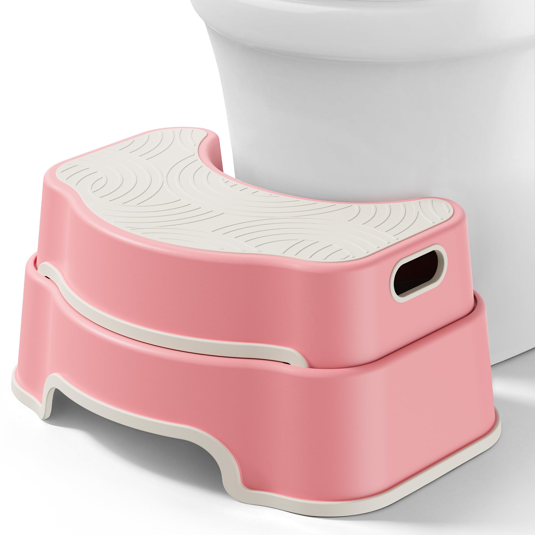 Photo 1 of Himold Toilet Stool, 4" & 8" Height, Pink