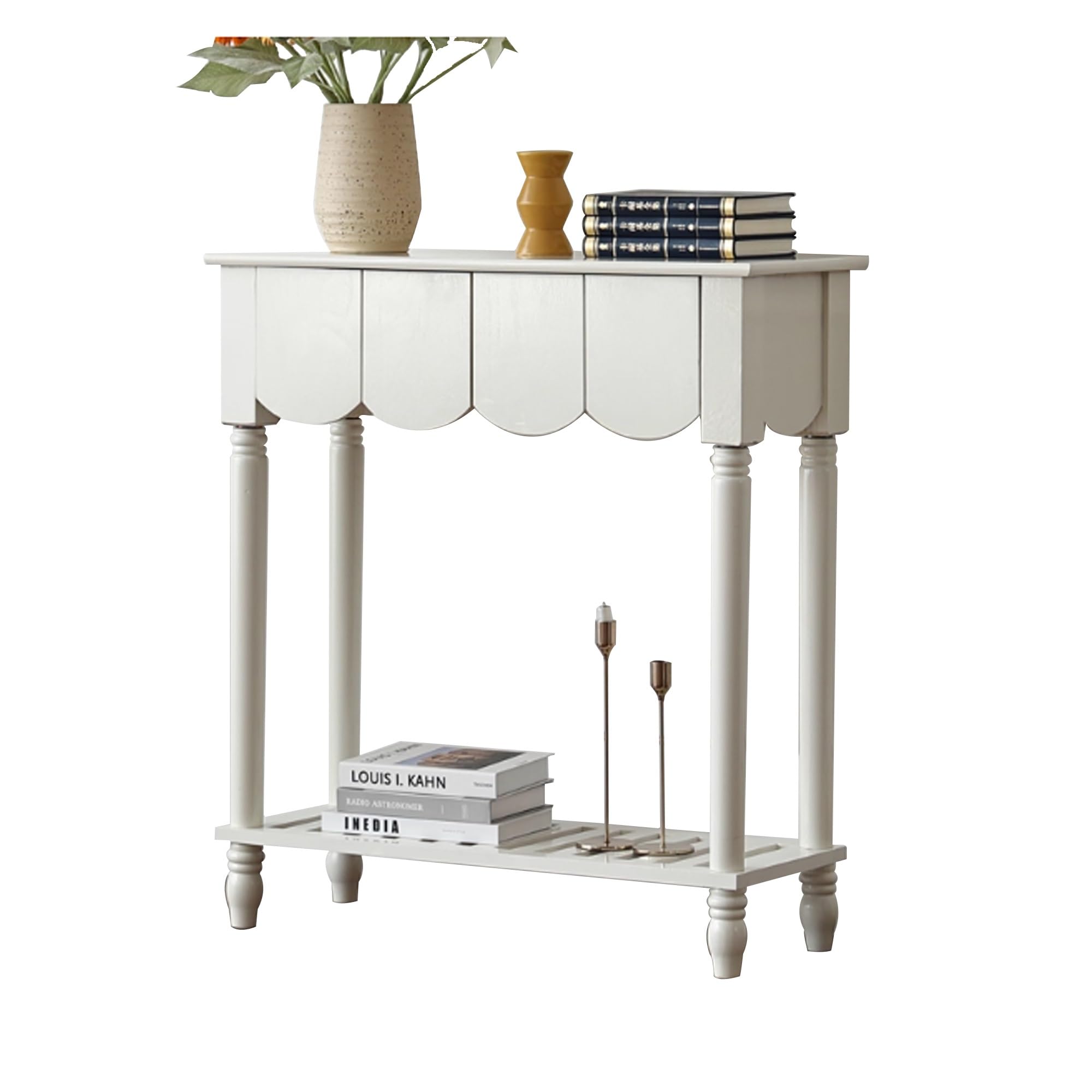 Mesa consola de madera maciza: el mueble estrecho ideal para entradas pequeñas