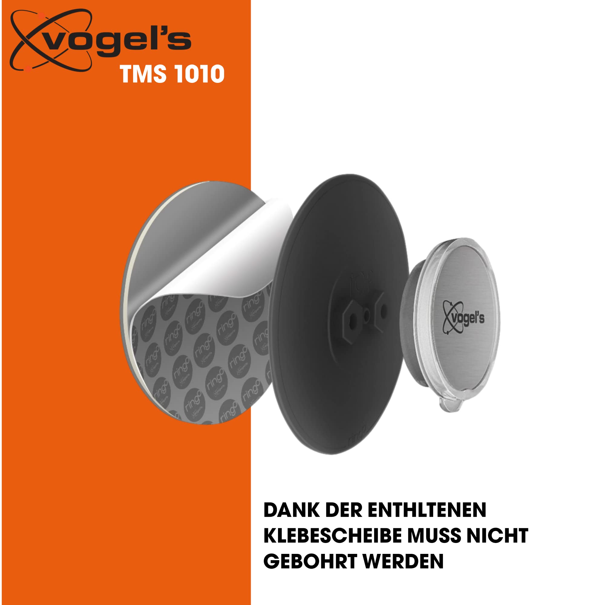 Vogels TMS 1010 Flache Tablet Wandhalterung für alle Tablets von 7-13 Zoll, Starr, Auch geeignet für iPad Air/Mini/Pro, Samsung Galaxy Tab/Note, Nexus 7/10, Schwarz