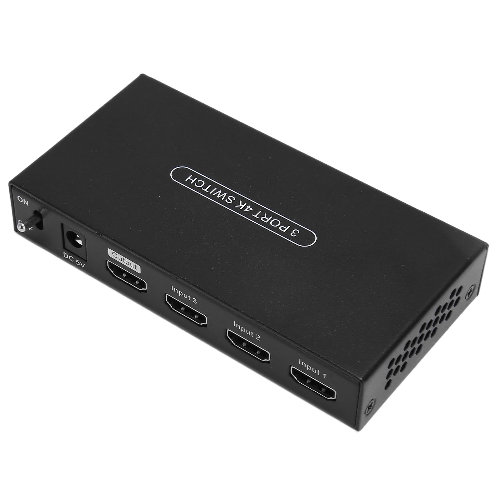 HDMI-Switch, 3 in 1 Out 4K 60 Hz UHD HDMI-Switcher-Splitter mit Fernbedienung, HDMI 2.0-Wahlschalter, Video-Switch Unterstützt HDR, für Spielekonsolen-PC-TV-Boxen (EU-Stecker)