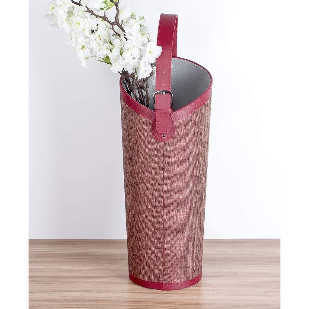 Porte-parapluie en cuir pour bureau et maison - Seau de stockage élégant