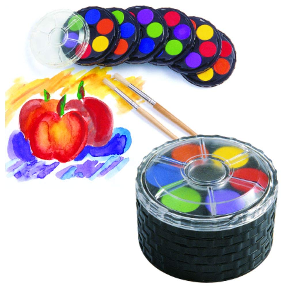 Colorations Classroom Watercolor Paint Compacts - Set of 6 Trays