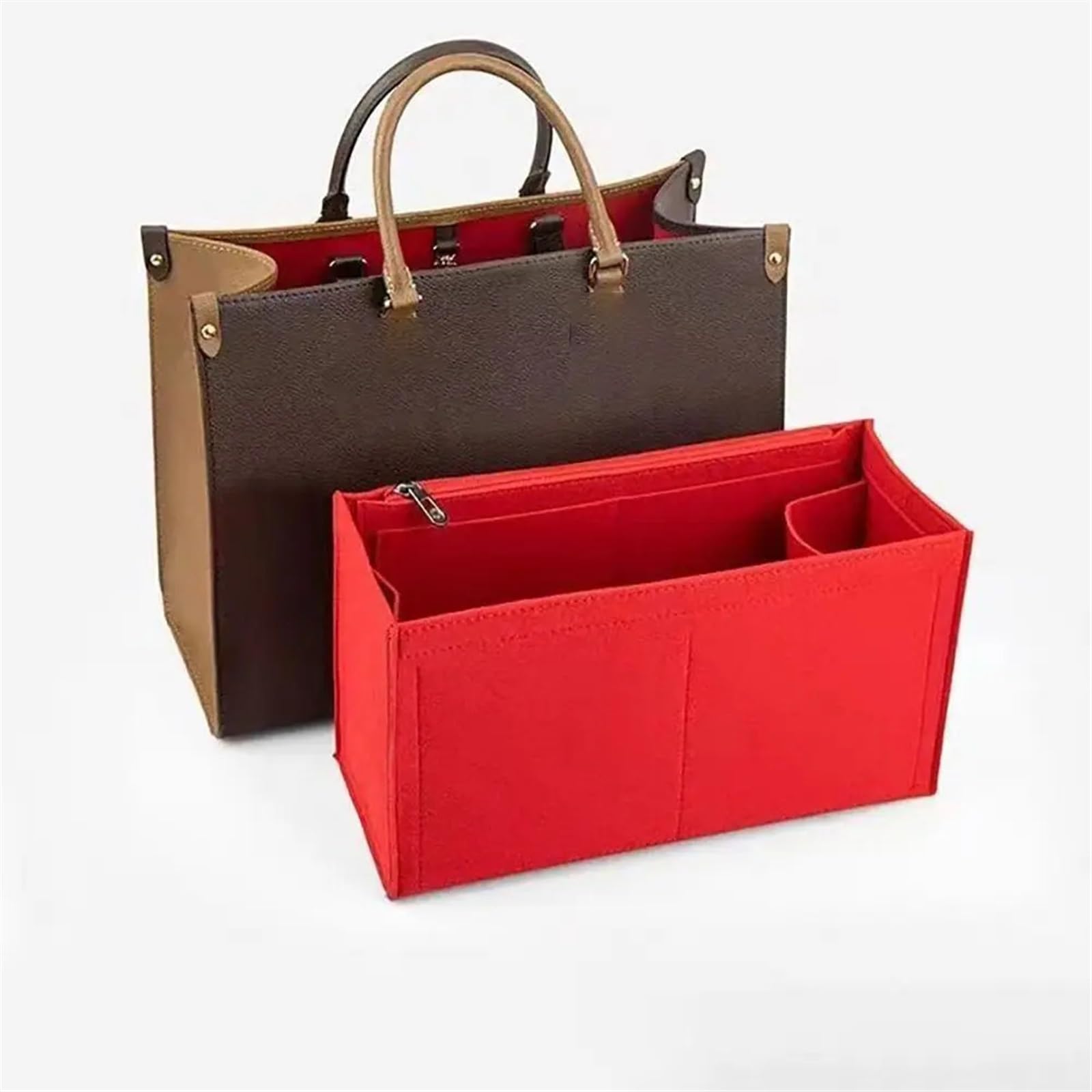 3 uds. Forro de inserción fieltro, bolsa organizadora for bolso, mano, interno for almacenamiento bolsas Para Bolso(Black,M)