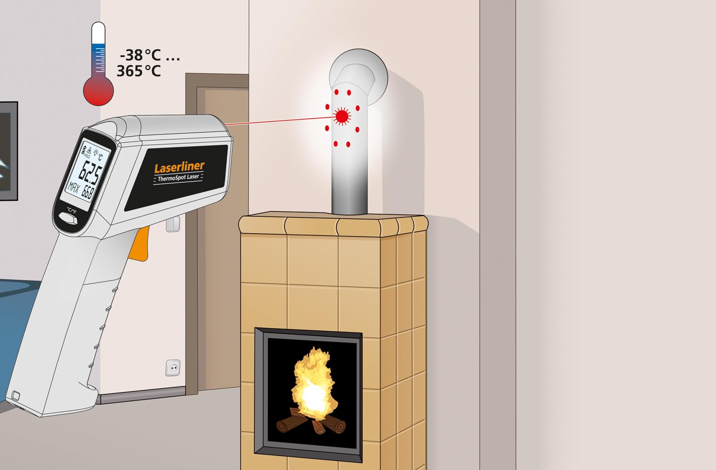 Laserliner Thermomètre Infrarouge ThermoSpot Laser