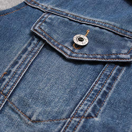 Uomo Inverno Giacca di Jeans con Cappuccio