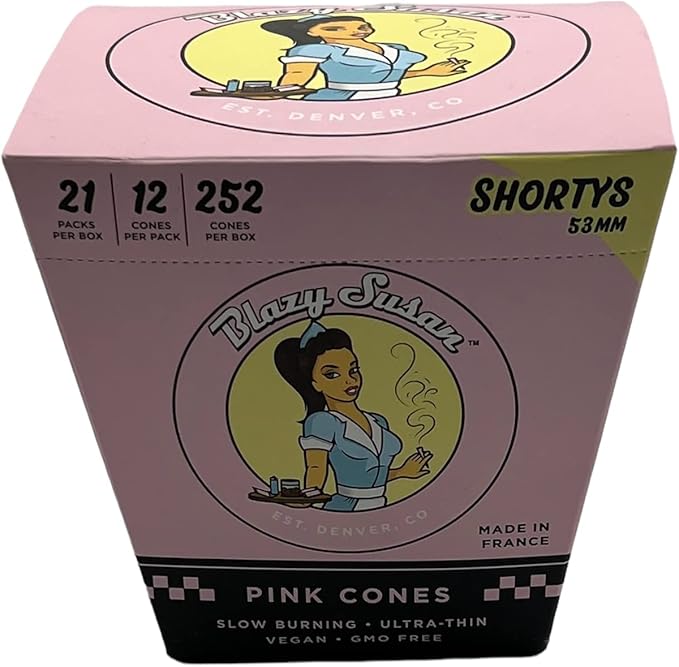 Blazy Susan Shorty's Rolling Paper Cones Full Box 21 Packs