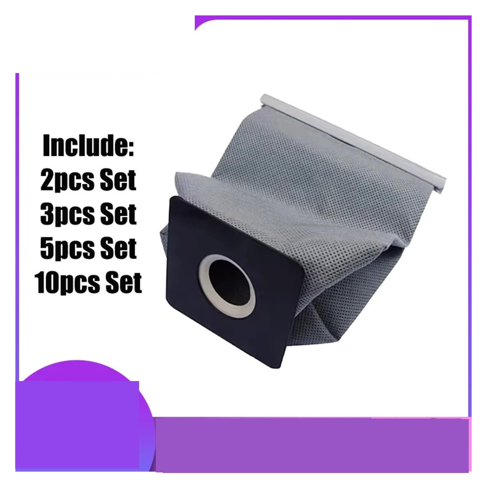 Bolsa De Tela Lavable Universal For Aspiradora, Compatible Con Philips, LG, Haier Y Samsung.(10 Pcs)
