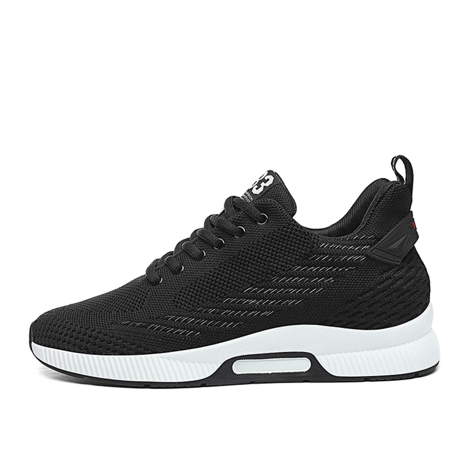 Herrenschuhe, 8 cm, lässig, Sport, Schnürsenkel, leicht, atmungsaktiv, versteckte Ferse