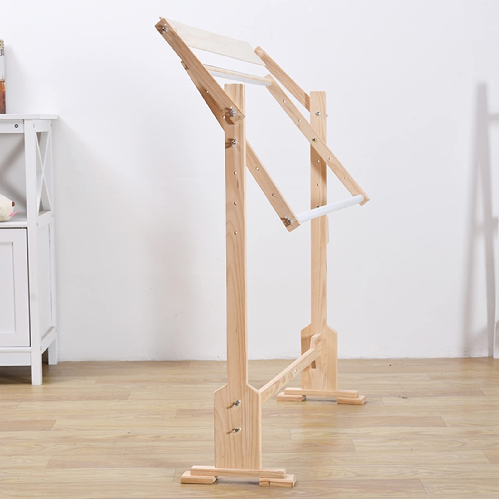 Stickrahmen, Ständer, Kreuzstichrahmen, verstellbar, Holzrahmen zu Stickrahmen, Handarbeitsständer Stickrahmen aus Holz