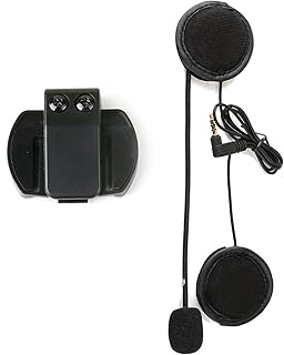 Mihono バイク用ヘッドホンマイク チャックセット v4/v6予備イヤホンマイク イヤホンマイク4Riders/6Riders用 V4/V6対応 インカムヘッドセット&クリップセット ヘルメット用ステレオスピーカーマイク付