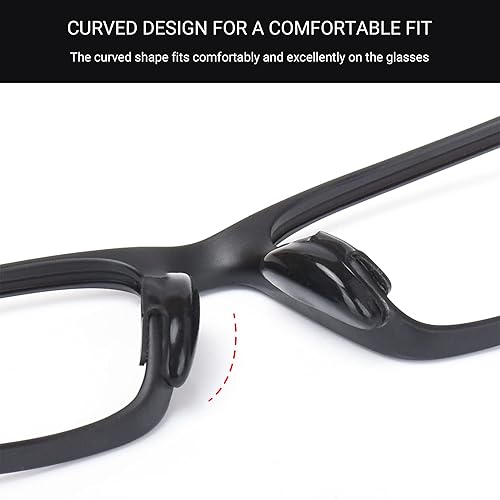 Miniatura 6 de 16 pares de almohadillas de silicona para la nariz, almohadillas de nariz de silicona suave contorneadas con adhesivo antideslizante con respaldo