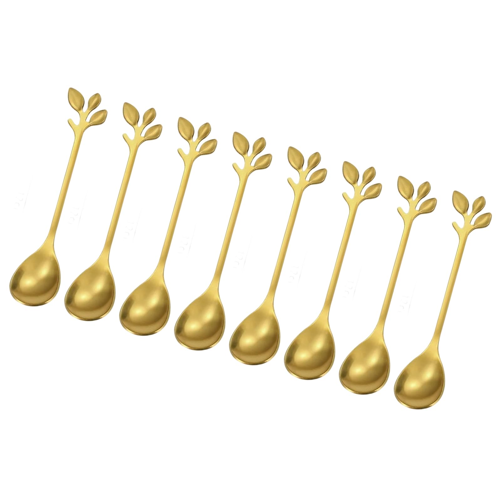 Buxuaaaa Multipurpose Nonrust Steel Spoon with Leaves Shape Suitable for Coffee Stirring Dessert Serving and Gift Use Gift Stirrer