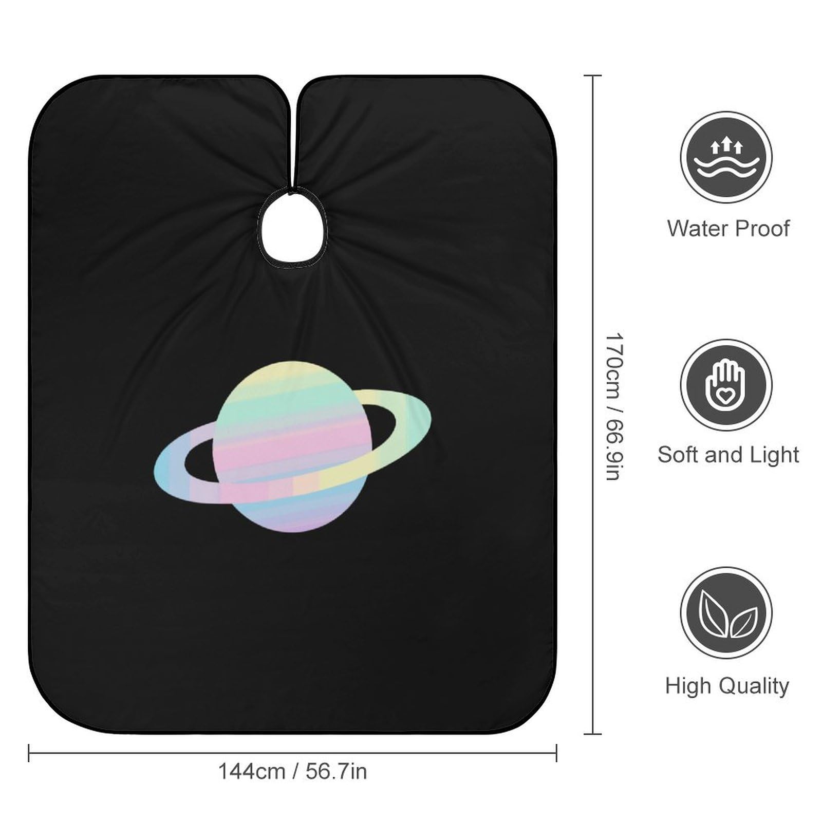 Colourful Earth Hair Cutting Cape for Men Women Waterproof Barber Cape Adjustable Salon Haircut Capes