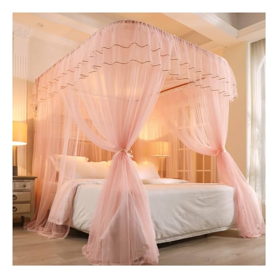 NIFTY FAIRY リバーシブル ベイビーフリルベッド  ピンク 新品 Amazon｜Hommi Lovvi ライトピンク ベッドキャノピー 女の子用