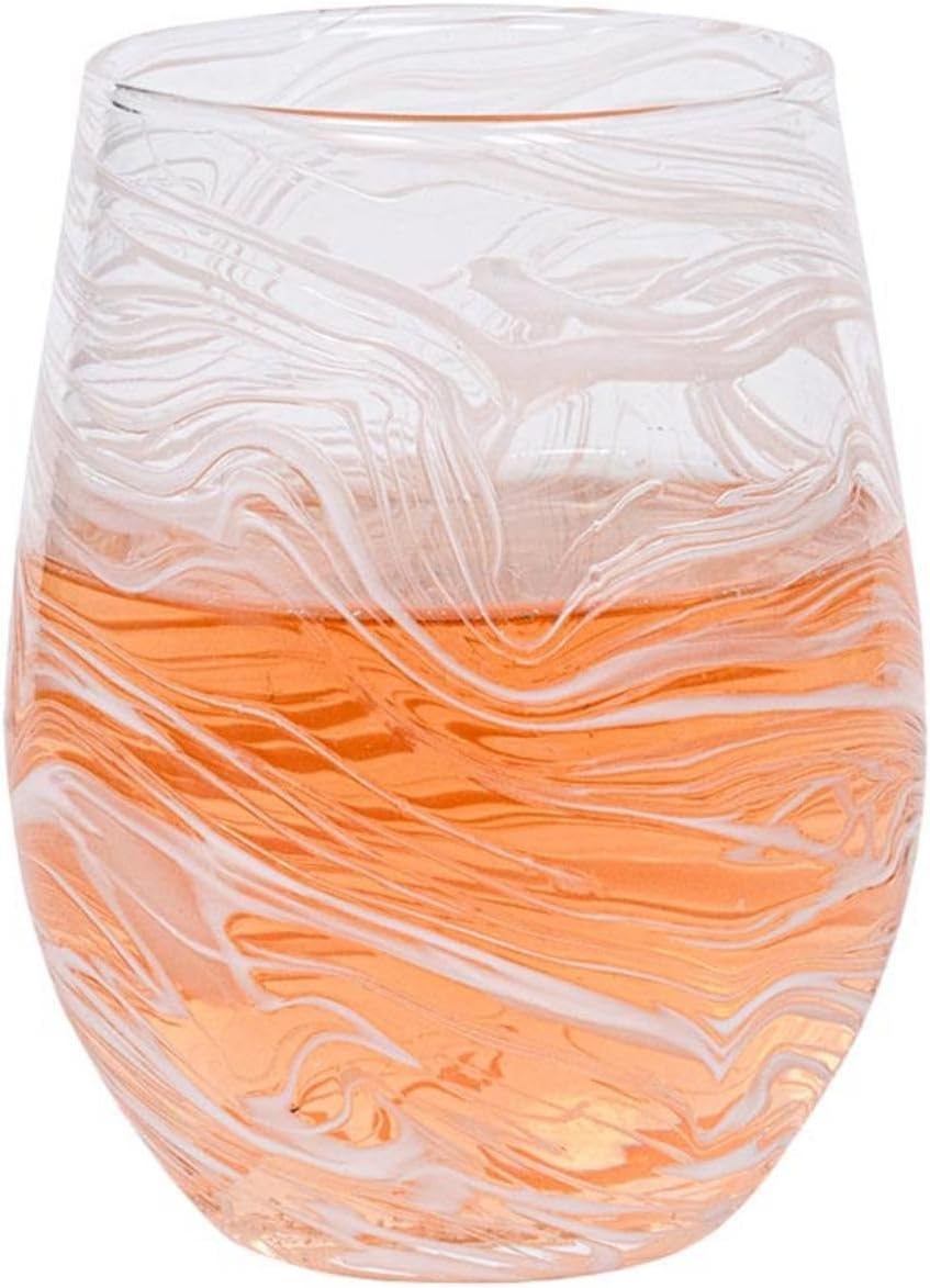 Juliska Puro Marbled Stemless Wine Glass