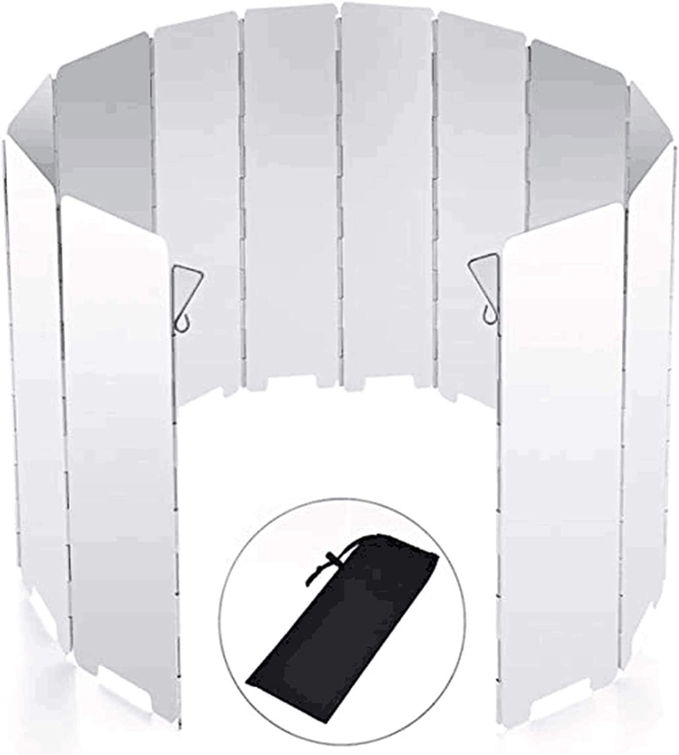 Camping Stove Windscreen 12 Plates Ultralight Folding Camp Stove
