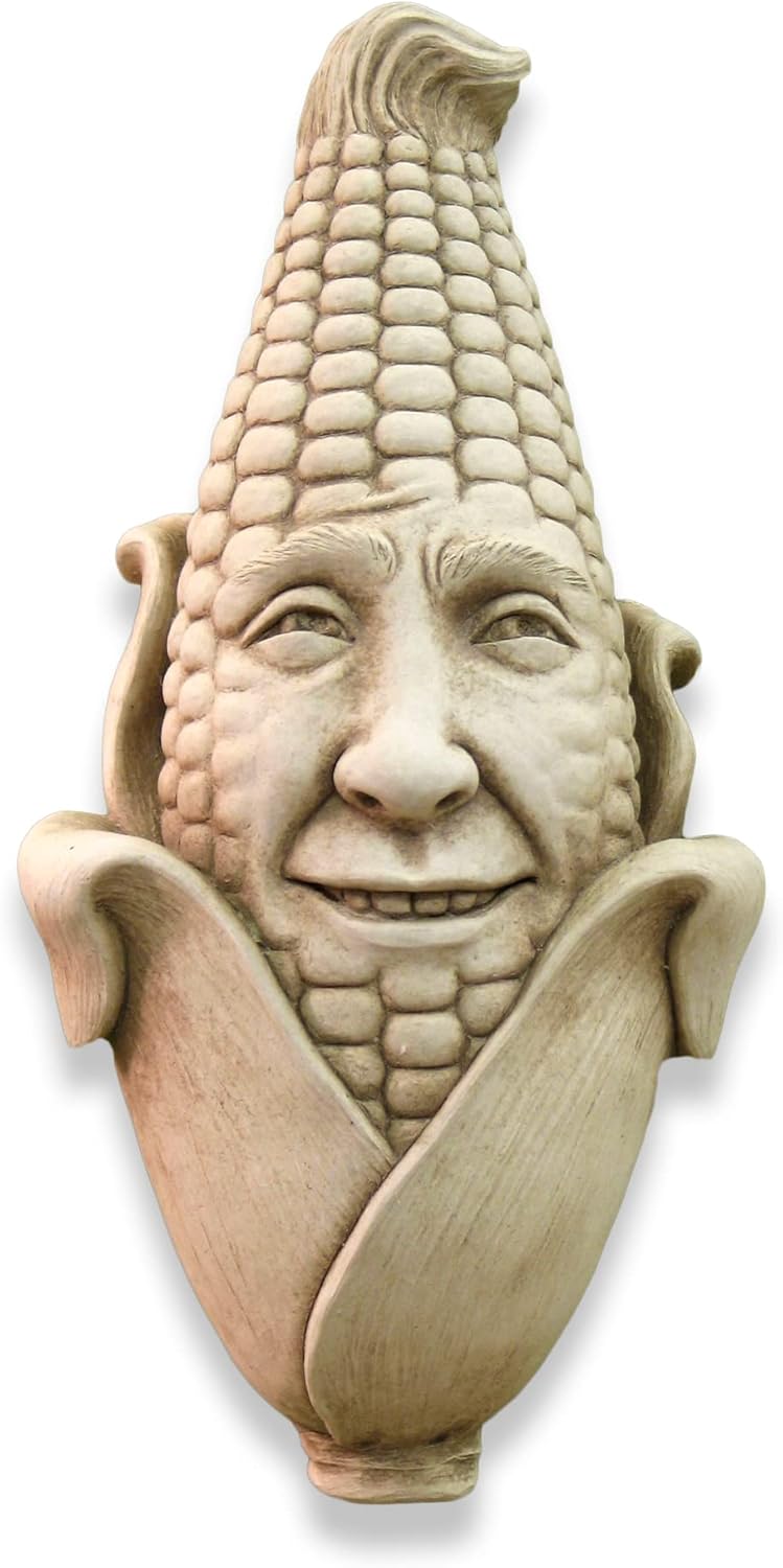 Carruth Studio, Aw Shucks Wall Plaque Figurine, Original Sculpture Handcrafted in Stone, Artisan Made