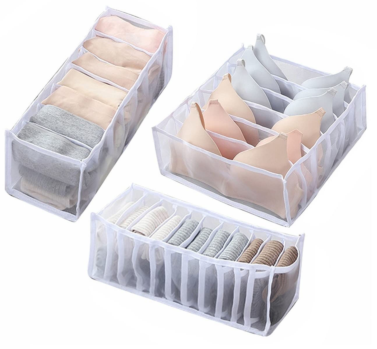 Tuza Schrank-Organizer Aus Stoff – 8 Fächer, Faltbar, Für Hosen, Jeans & Pullover (43x20x24 Cm)