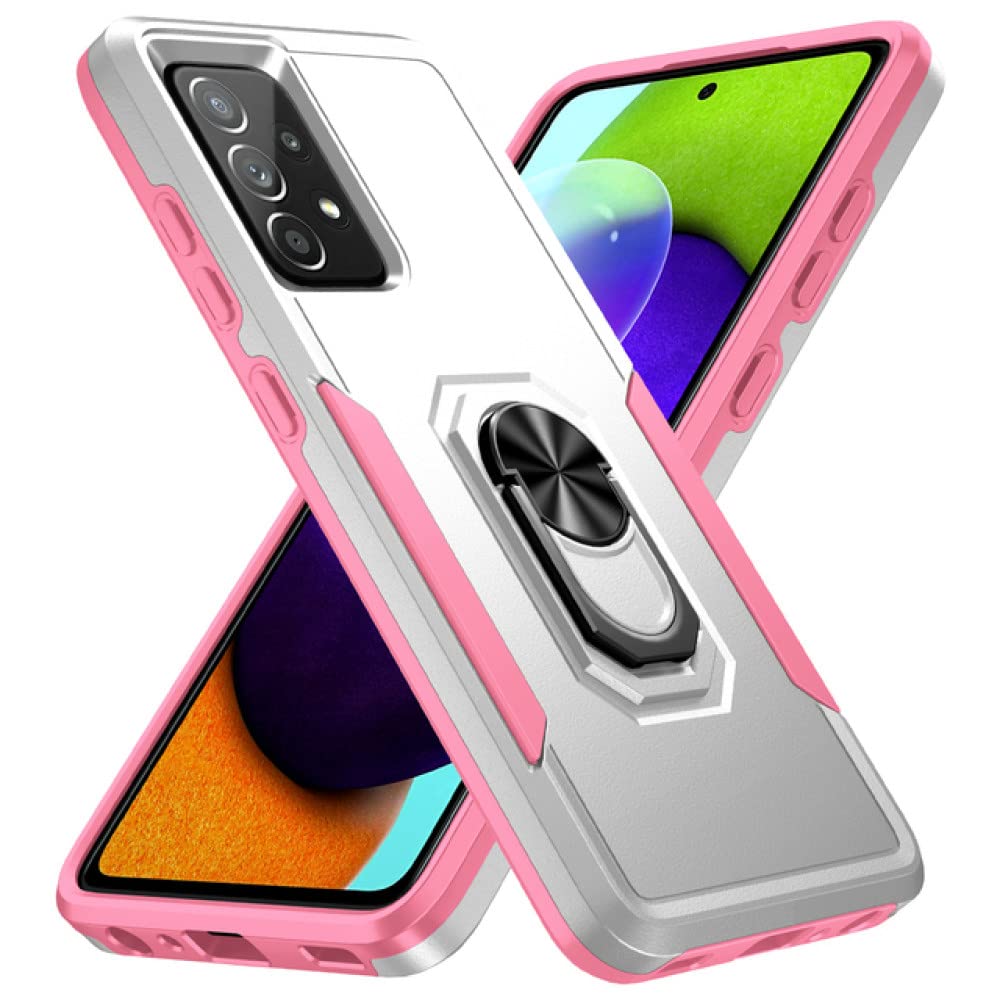 Coque rigide Samsung A72 4G blanche évitant les chutes grâce au ring holder - 7